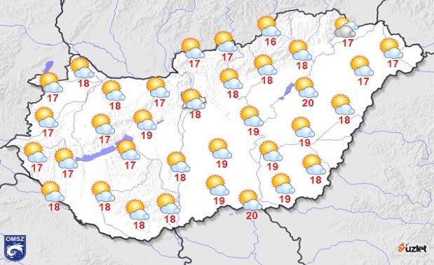 pénteki időjárás