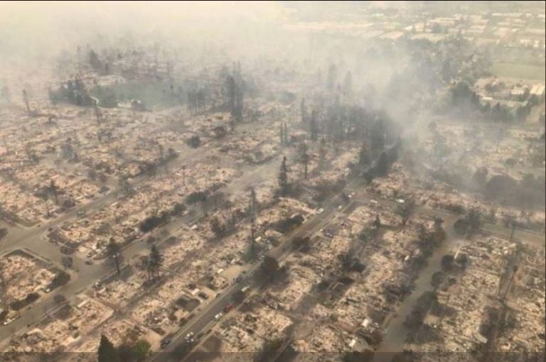 Észak_ Kalifornia - táj, ahol mindent elpusztított a tűzvész Kép: uzlet.hu / Forrás: resilince.org